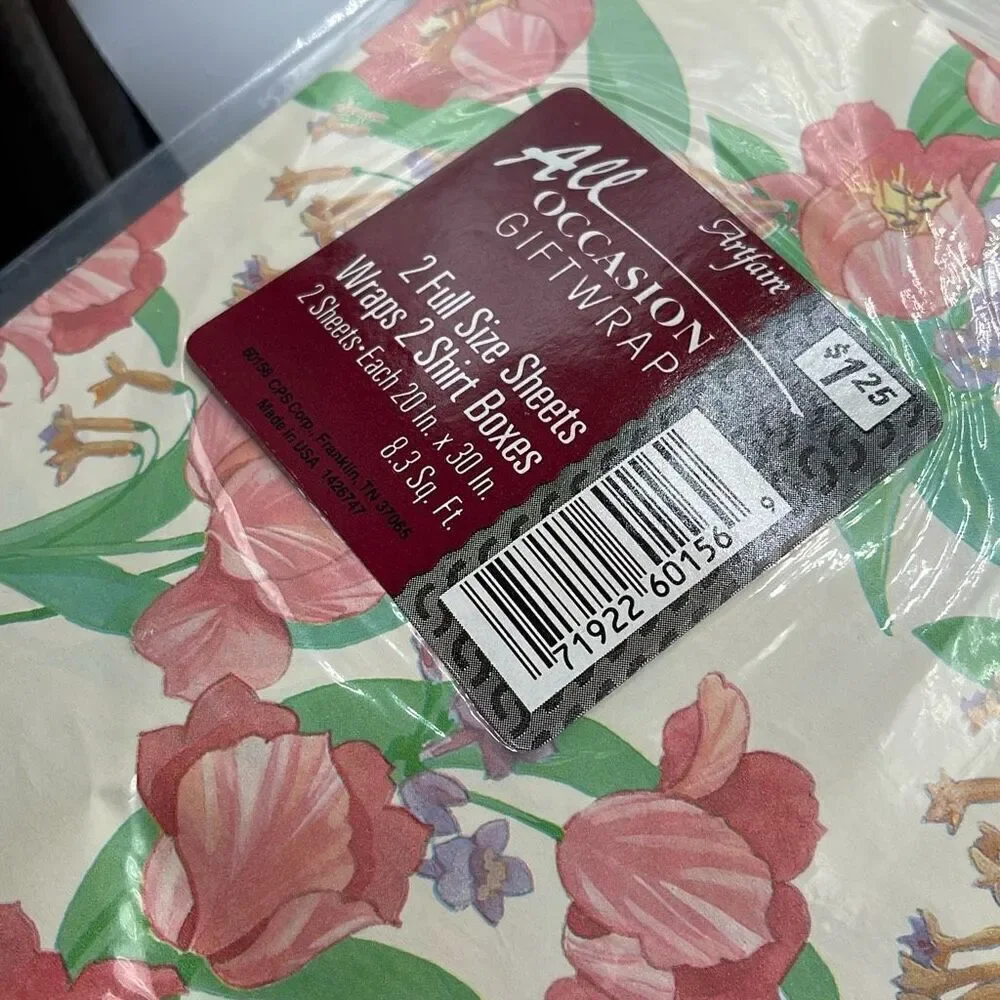NWT Artfaire Vintage wrapping paper floral and patterns. 8 new in packages.